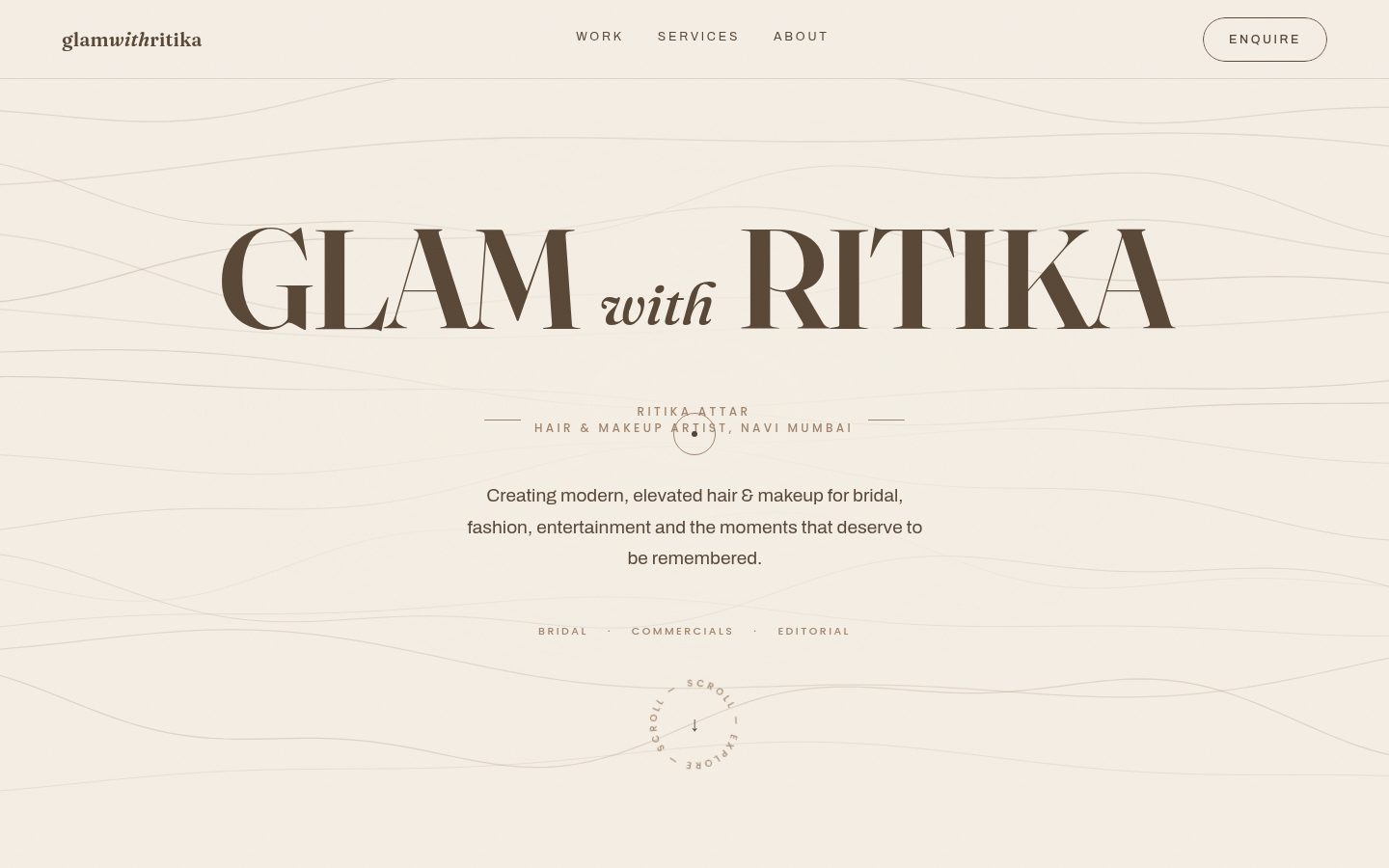 The hero: “Glam with Ritika”